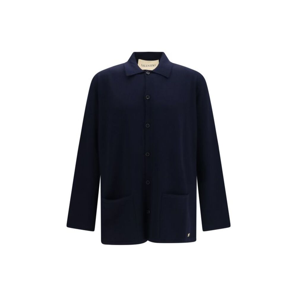 Valentino Men Wool Cardigan With Vlogo